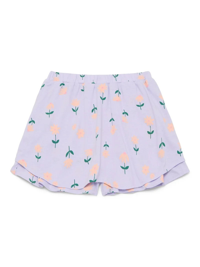 Wonder Nation Little Girls Ruffle Scooter Skirt, Sizes 4-10 | Walmart (US)