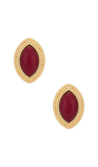 Wine Earrings in Burgundy & Gold | Revolve Clothing (Global)