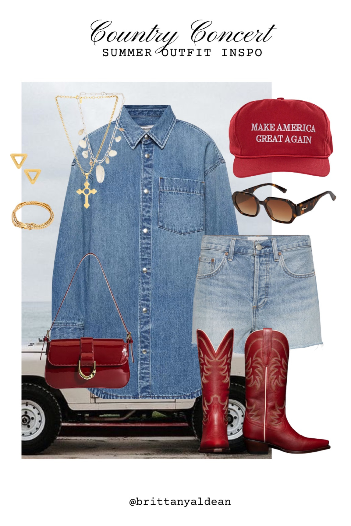Summer is here & country concerts are the BEST thing to dress up for. I love an all denim look ❤️🌴 