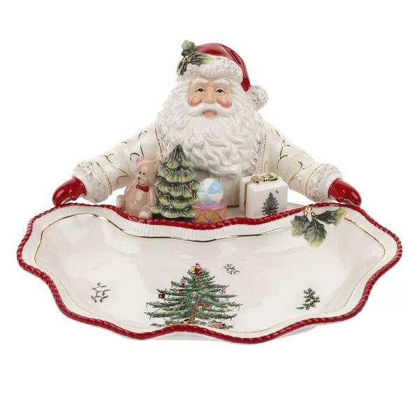 Christmas Tree Figural Santa Decorative Bowl | Wayfair North America