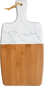 Totally Bamboo UV Printed Faux Marble Serving Paddle, Bamboo Cutting Board with Handle for Kitche... | Amazon (US)
