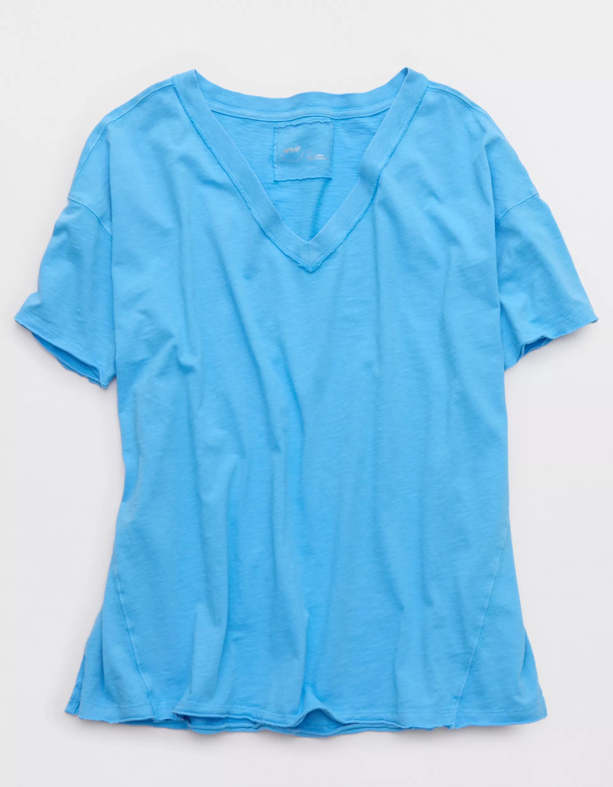 Aerie Oversized V-Neck Boyfriend T-Shirt | American Eagle Outfitters (US & CA)