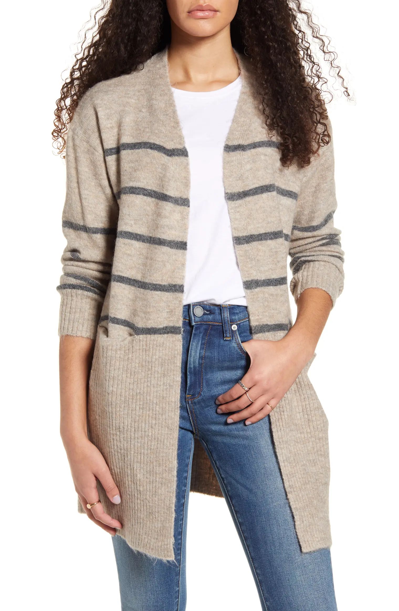 Stripe Long Cardigan | Nordstrom