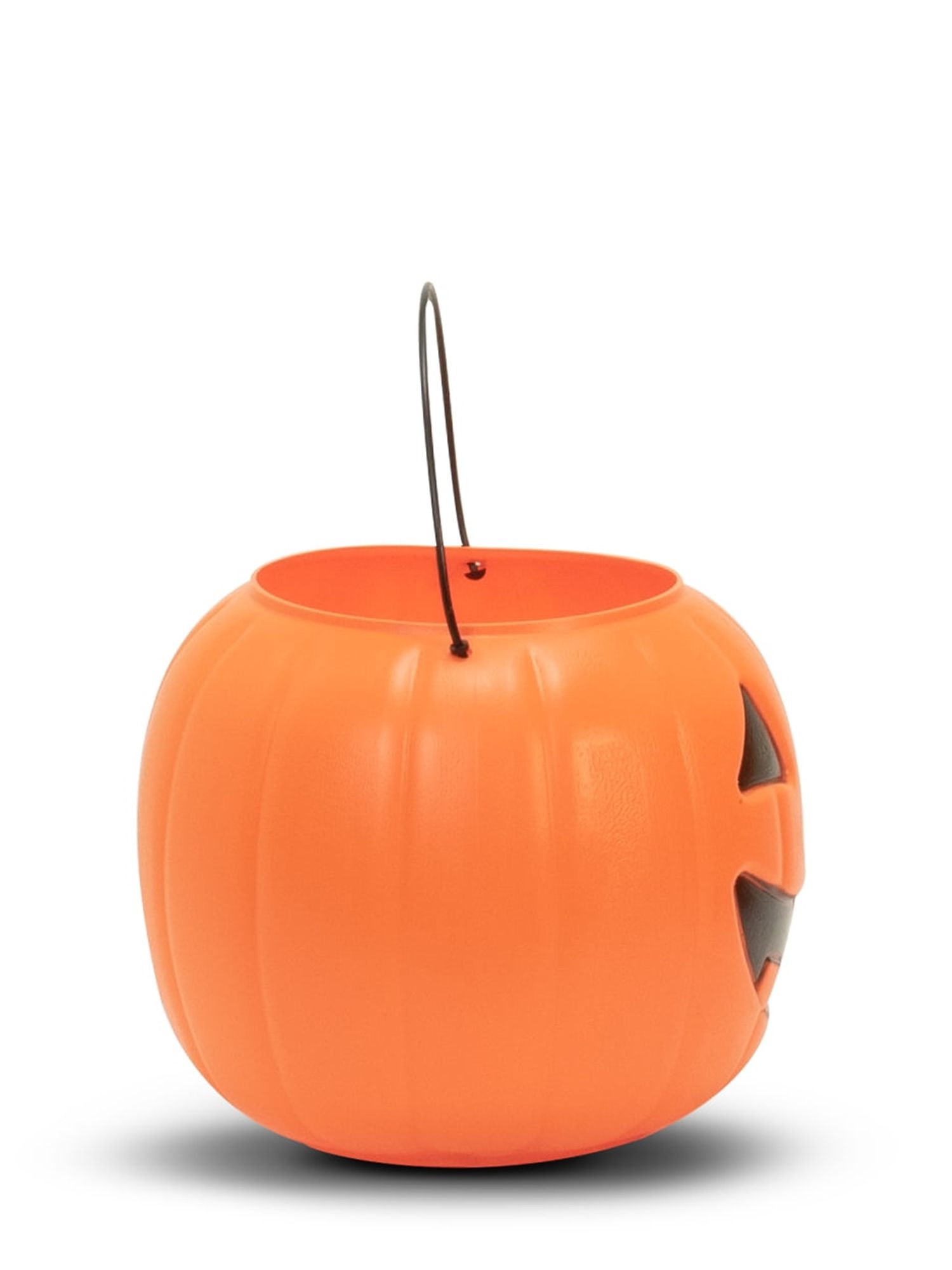 Halloween Pumpkin Treat Pail, Orange, 8", by Way To Celebrate | Walmart (US)