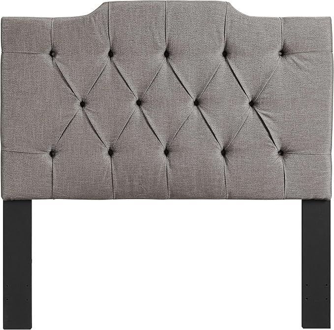 Pulaski Tufted Padded Upholstered Queen Headboard, Full, Grey | Amazon (US)