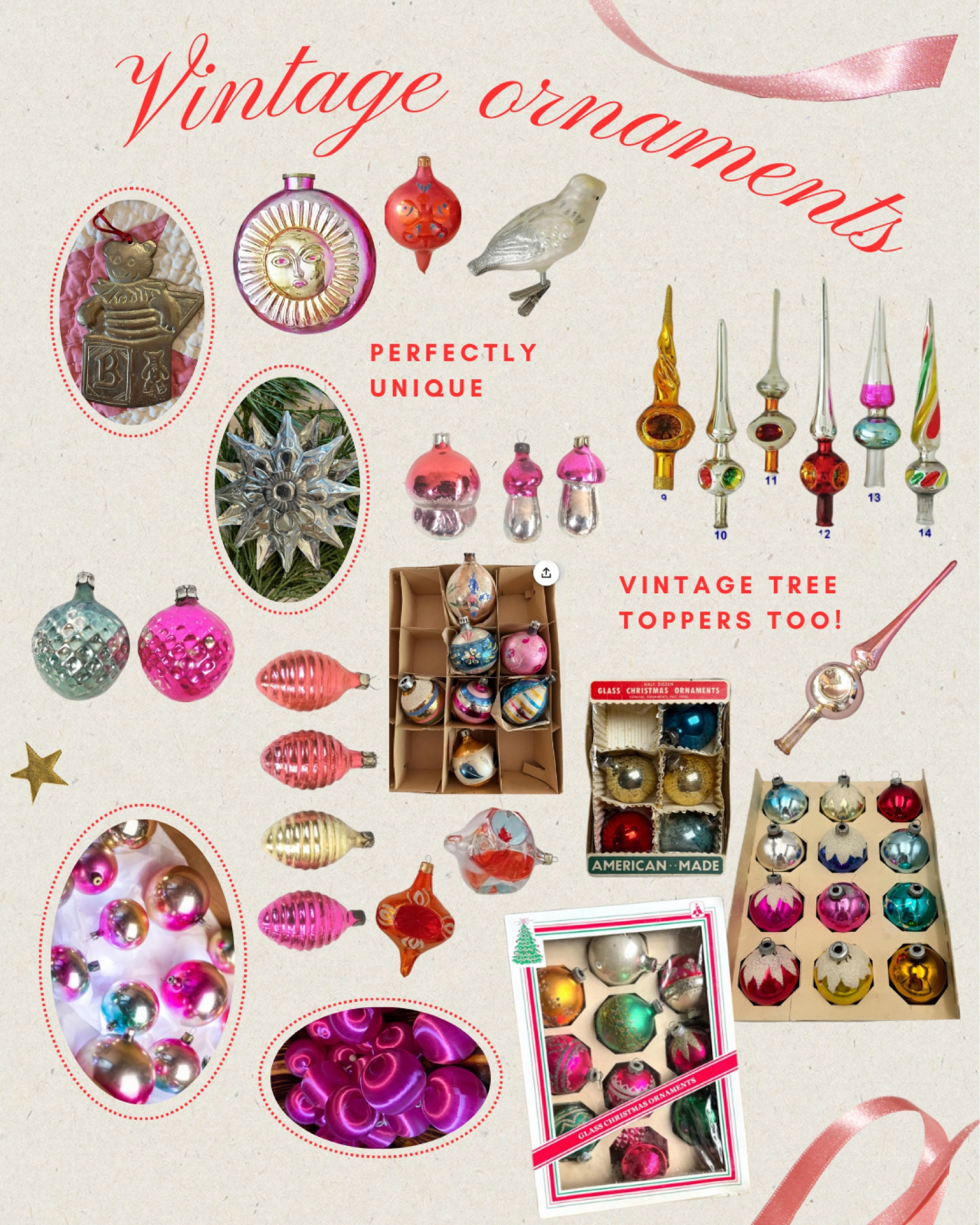 Perfectly vintage ornaments 💗

#LTKCyberWeek #LTKHoliday #LTKGiftGuide