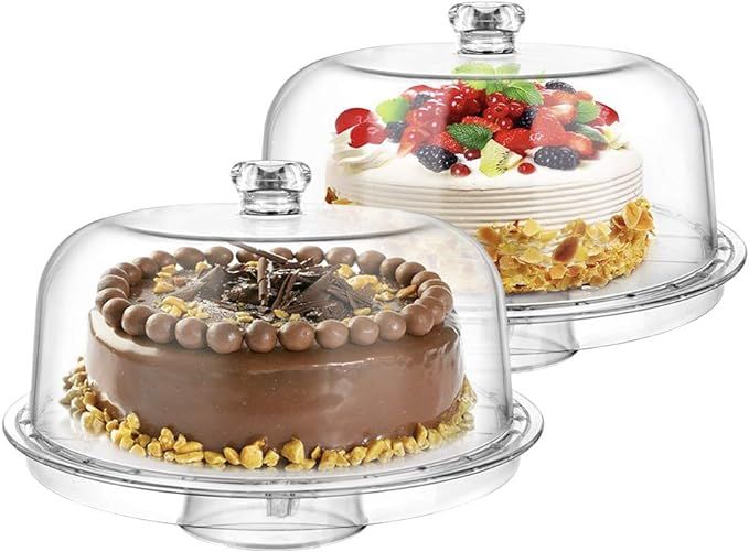 Valentines Day Gifts Cake Stand for Party Clear Acrylic 6-in-1 Sweet Dessert Cake Plate with 12... | Amazon (US)