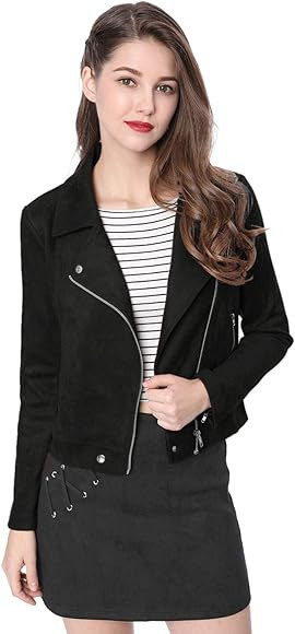 Allegra K Women's Moto Jacket | Amazon (US)