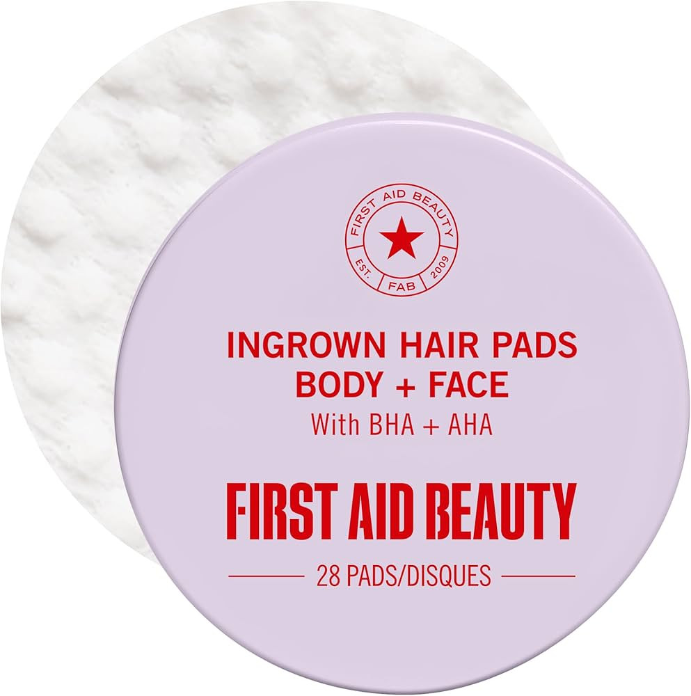First Aid Beauty Ingrown Hair Pads, BHA + AHA Aftershave Treatment to Help Prevent Razor Bumps, E... | Amazon (US)