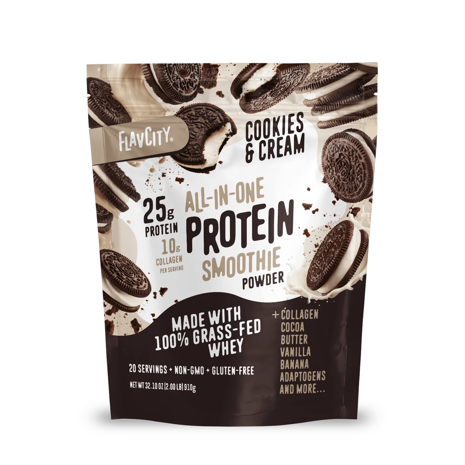 Cookies & Cream Protein Smoothie | FlavCity