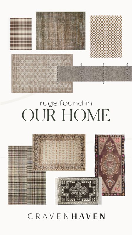 Rugs found in our home - two are vintage and one of a kind but you can shop the rest here! 

#LTKhome #LTKFind
