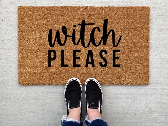 Witch Please doormat pumpkin fall decor personalized | Etsy | Etsy (US)