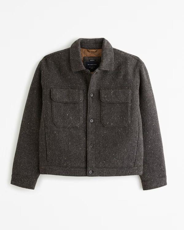 Men's Cropped Dressy Trucker Jacket | Men's Coats & Jackets | Abercrombie.com | Abercrombie & Fitch (US)