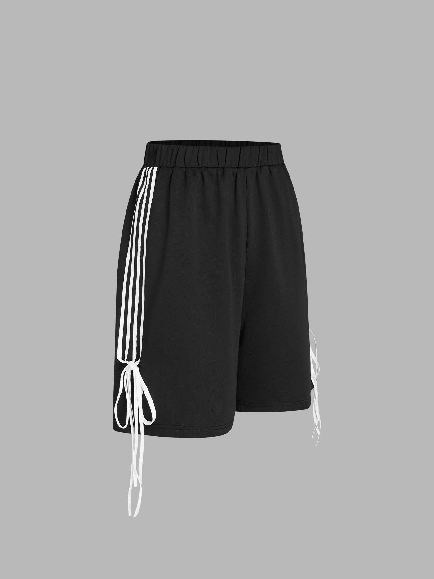 Terry Mid Rise Lace Up Shorts | Cider