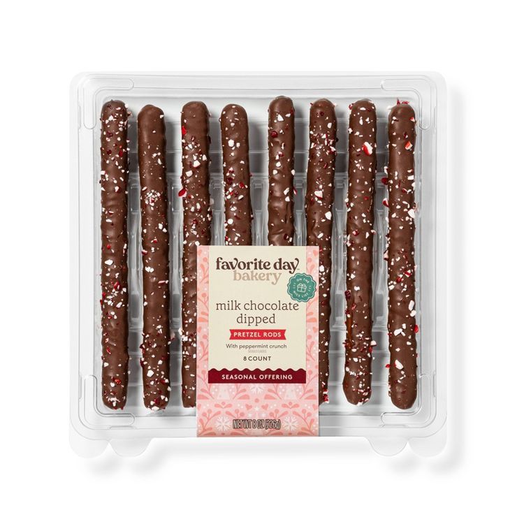 Holiday Peppermint Pretzel Rods - 8oz/8ct - Favorite Day&#8482; | Target