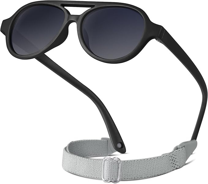 RIVBOS Baby Wrap Polarized UV400 Sunglasses - Soft Frame with Secure Strap for Infant and Newborn... | Amazon (US)