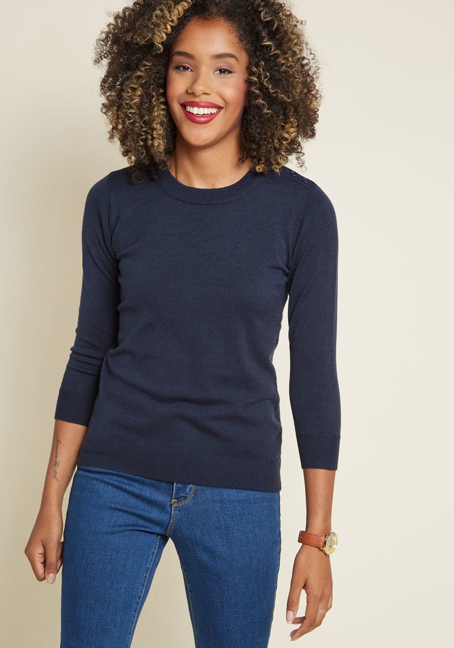 Charter School Pullover Sweater in Navy | Modcloth