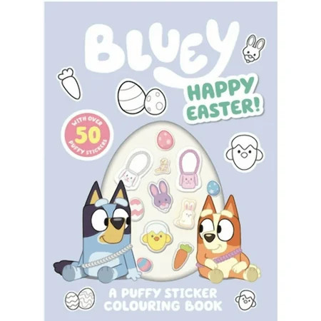 Bluey: Happy Easter! A Puffy Sticker Coloring Book: With over 50 Puffy Stickers (Paperback) | Walmart (US)