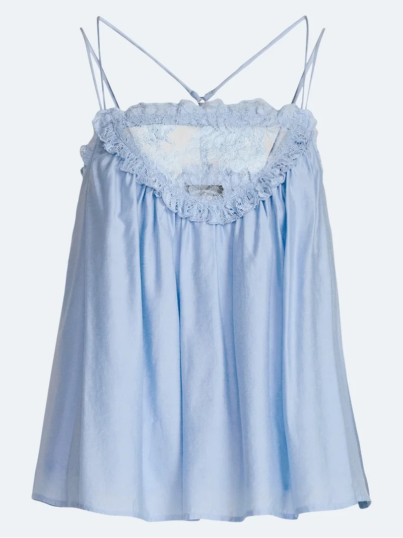Scoop Women's and Women's Plus Flowy Lace Tank Top, Sizes XS-4X | Walmart (US)