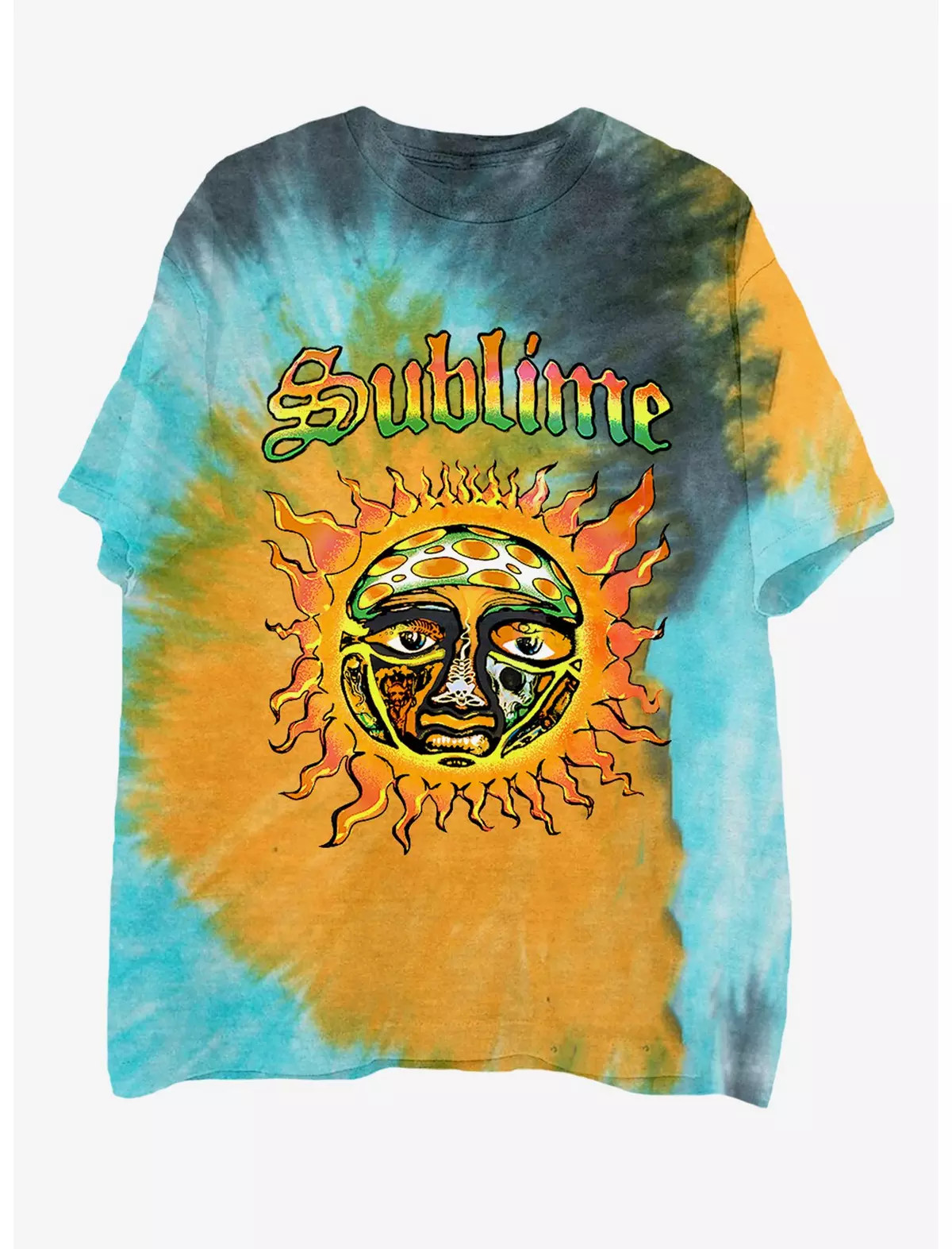 Sublime Logo Blue & Yellow Tie-Dye T-Shirt | Hot Topic | Hot Topic