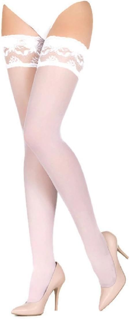 MARILYN Erotic Lace Silicone Band Hold-ups Thigh Highs | Amazon (US)