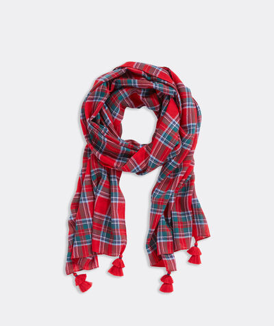 Nantucket Tartan Tassel Scarf | vineyard vines