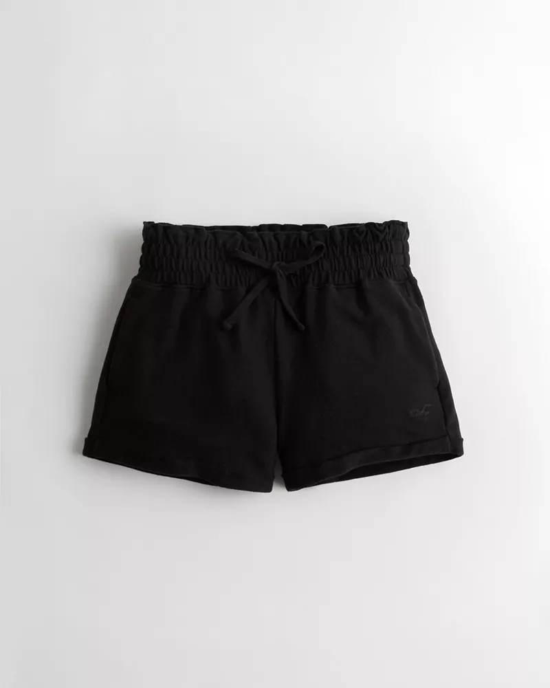 High-Rise Terry Paper-Bag Short | Hollister UK
