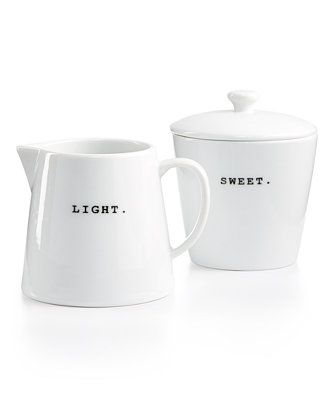 The Cellar Whiteware Words Collection Light & Sweet Sugar & Creamer, Created for Macy's & Reviews... | Macys (US)