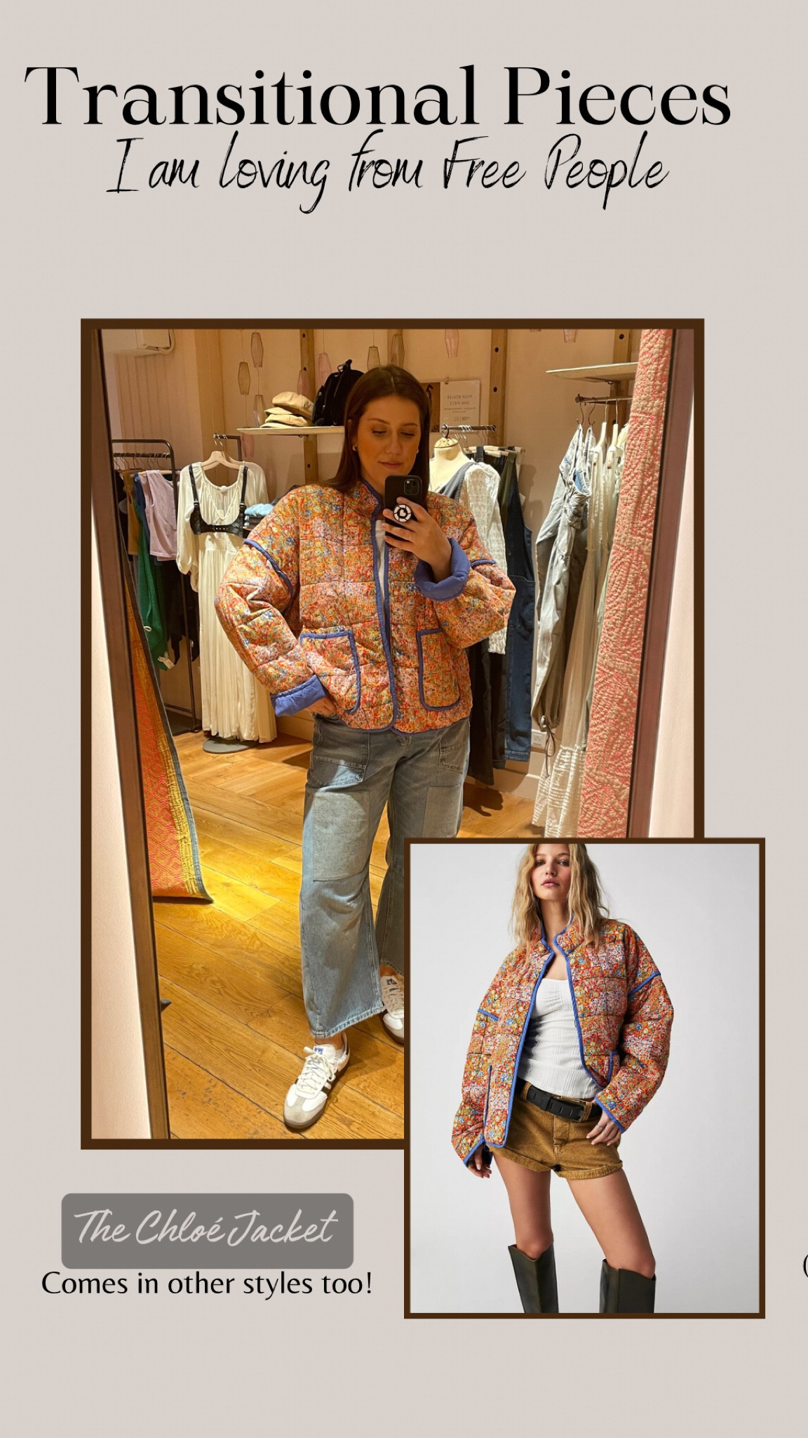 Shopping with Free People 💖 

Shopping day, free people, Chloe jacket, quilted jacket, fall jacket, autumn jacket, colorful jacket, BoHo jackets, oversize jacket, comfortable jacket, comfortable outfit, comfortable style every day outfit chic, casual cool girl mom style airport, travel European style, Parisian style midsize curve minimal outfit, idea style tips how to wear

#LTKmidsize #LTKstyletip #LTKU