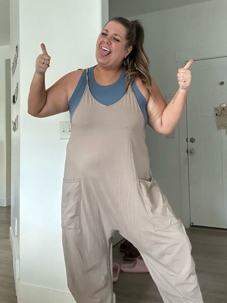 the comfiest outfit that I need in every single color!!!

wearing an XL in both! Jumpsuit runs oversized on purpose!

#LTKcurves #LTKfit #LTKunder100