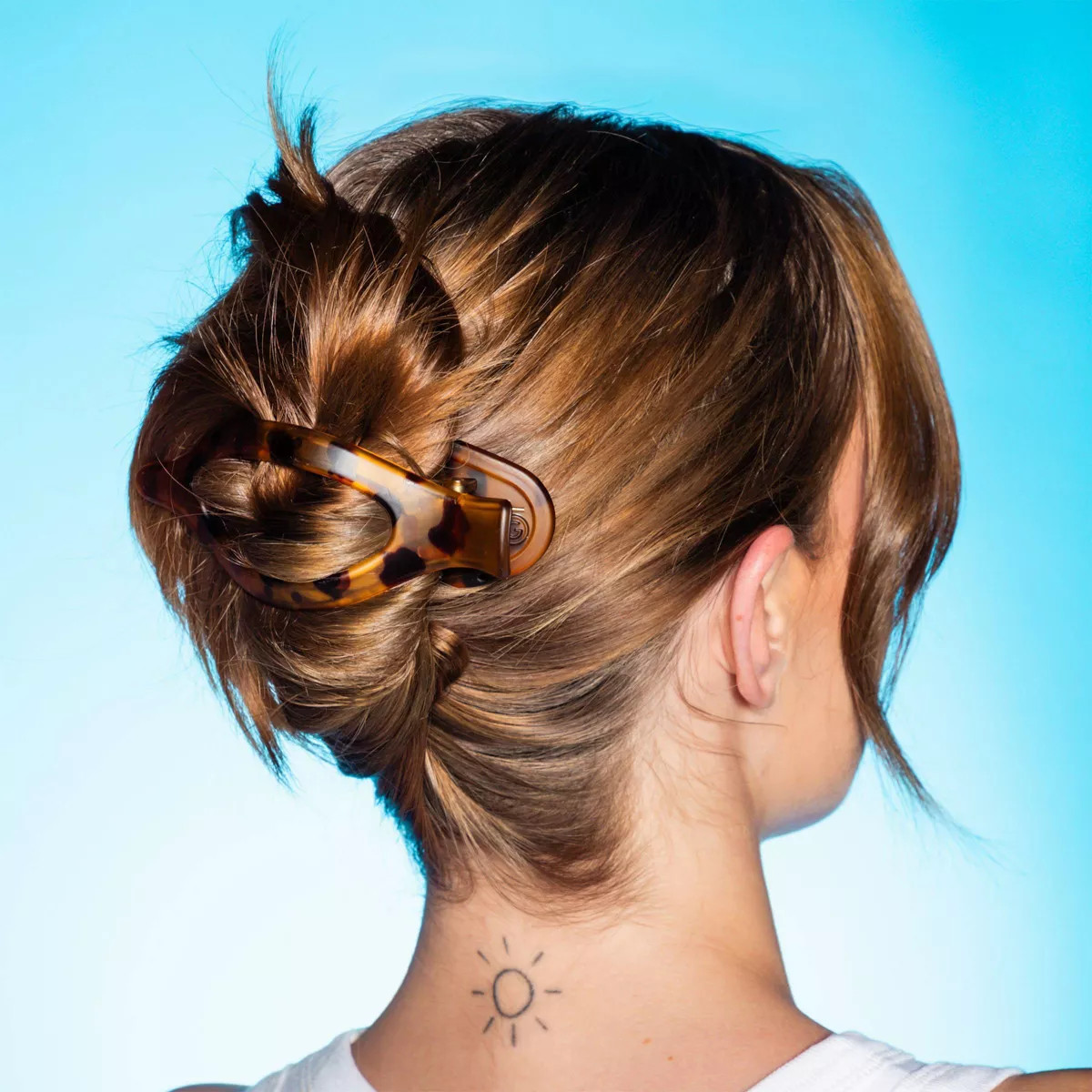 Gimme Beauty Medium Oval Lay-Flat Claw Clip - Black/Tortoise - 2pc | Target