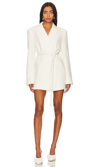 Amura Blazer Dress in Cream | Revolve Clothing (Global)