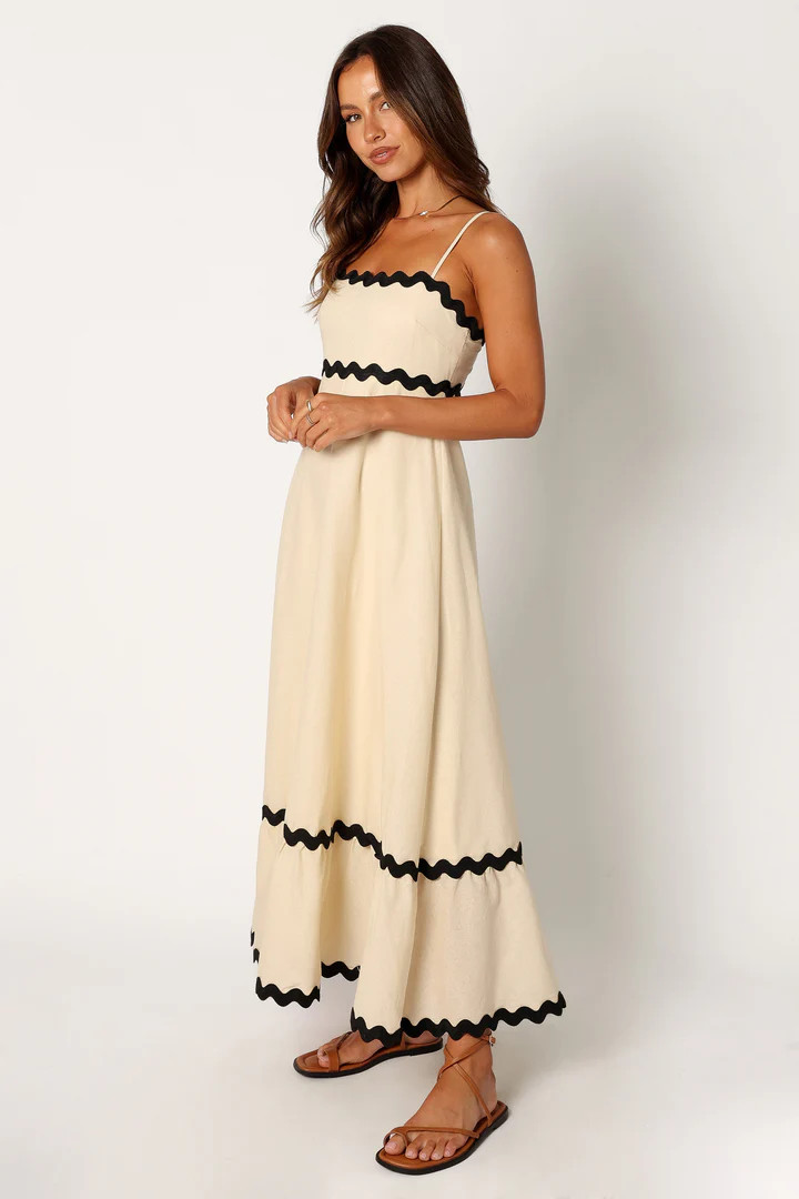 Yana Maxi Dress - Cream Black | Petal & Pup (US)
