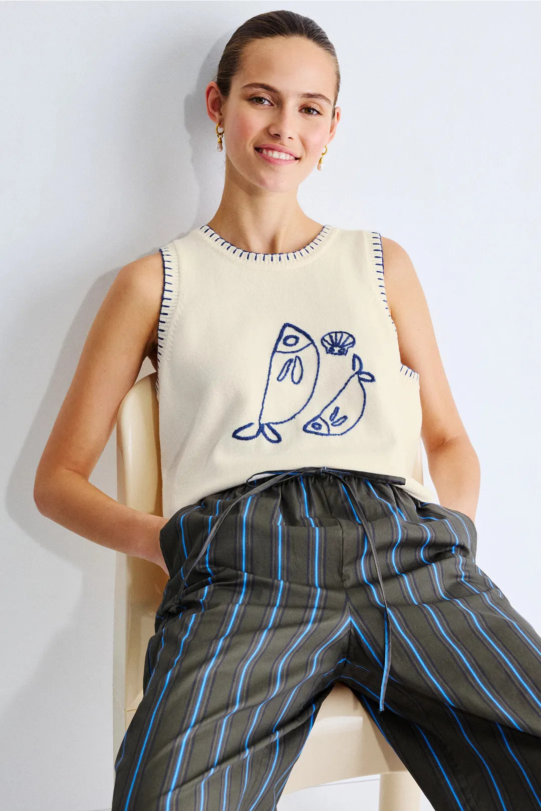 Marine Layer Jacquard Sweater Tank | Rent the Runway