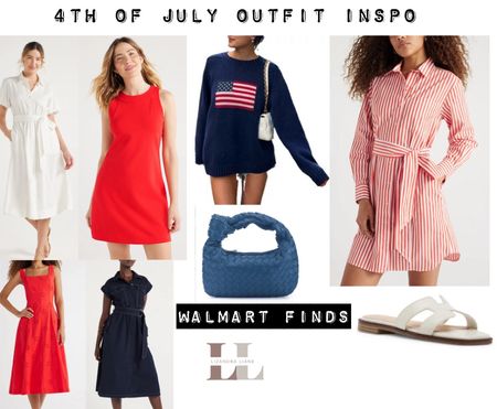 4th of July outfits, holiday look, USA 🇺🇸 , Walmart fashion, affordable fashion, summer style, vacation outfits, white dress, summer fashion, navy blue, red, Walmart finds , sandals 

#LTKStyleTip #LTKFindsUnder100 #LTKFindsUnder50
