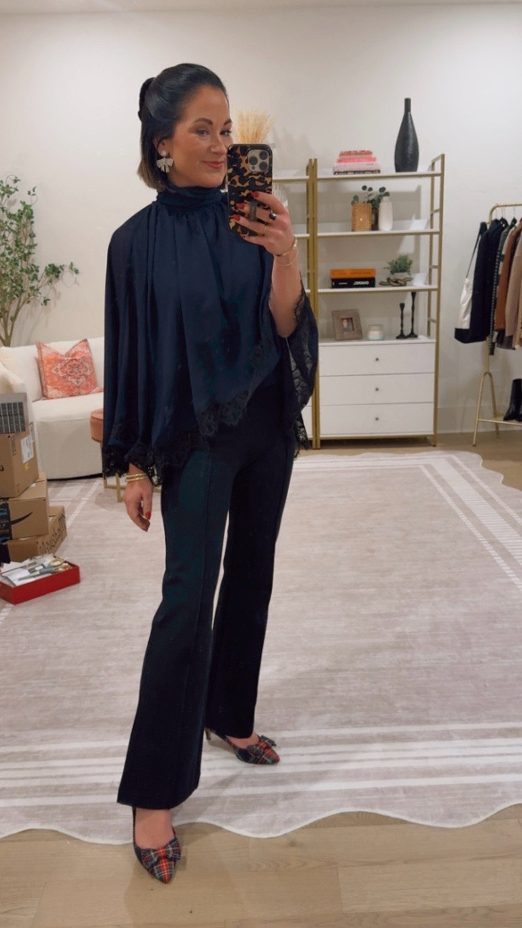 My Christmas Eve look! Loving this top from tuckernuck paired with the next black pants ever! Winter dress look - 
Use code BESTYLEDCOXSPANX for 15% off at Spanx 

#LTKootd #LTKOver40 #LTKHoliday