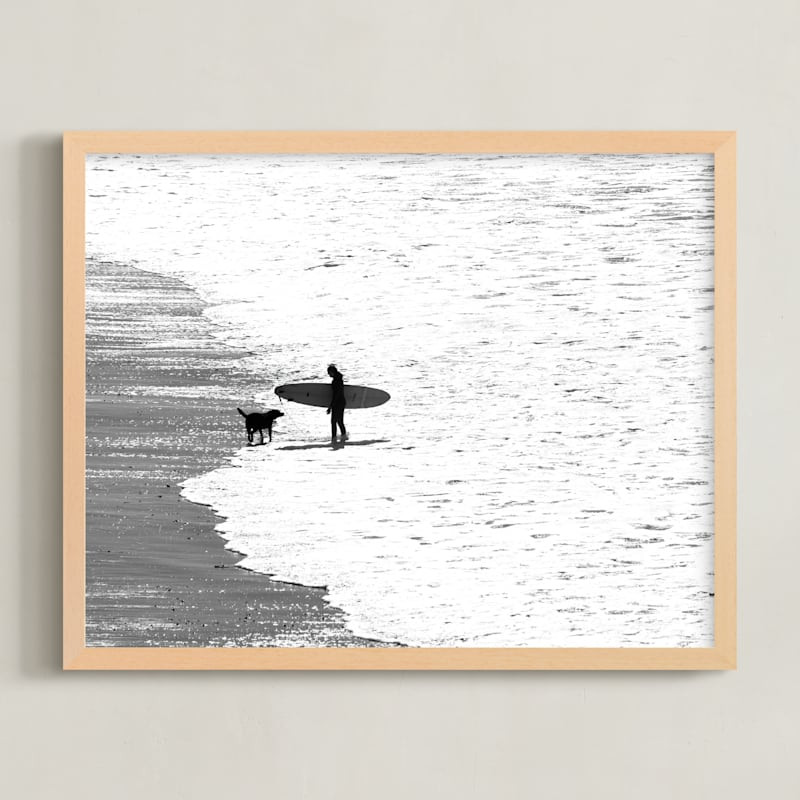 "Beach Dog" - Open Edition Children's Art Print by Leslie Le Coq. | Minted