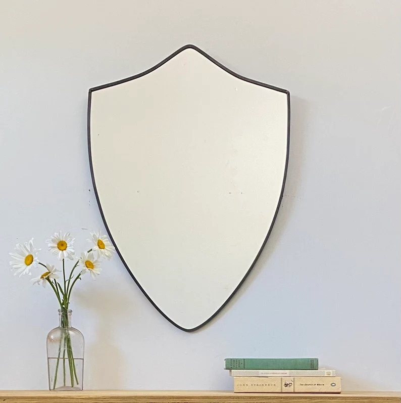Large Shield Mirror Crest Mirror Handmade Mirror Wall Mirror - Etsy | Etsy (US)