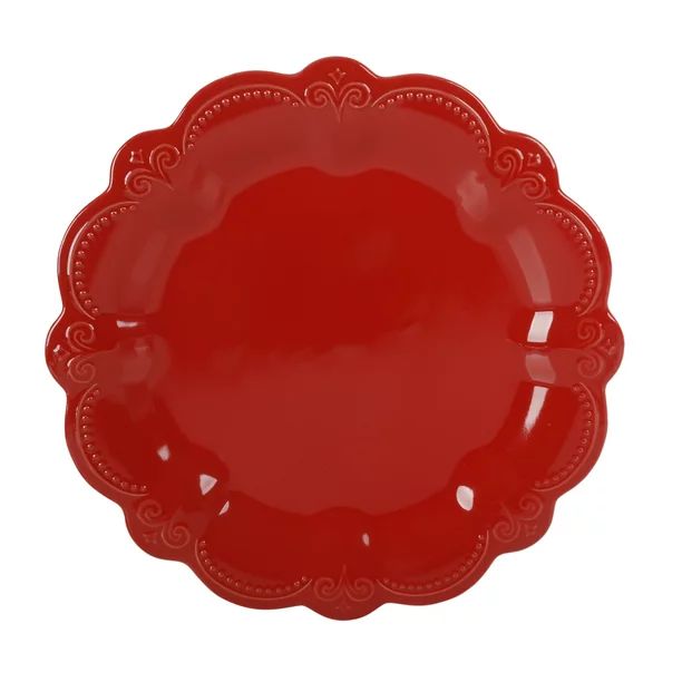 The Pioneer Woman Toni Red 10.9-inch Dinner Plate | Walmart (US)