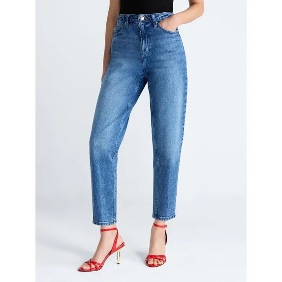 Devil Wears Prada Scoop Collection Women's and Women's Plus Crease Barrel Jeans, 26.5'' Inseam, S... | Walmart (US)