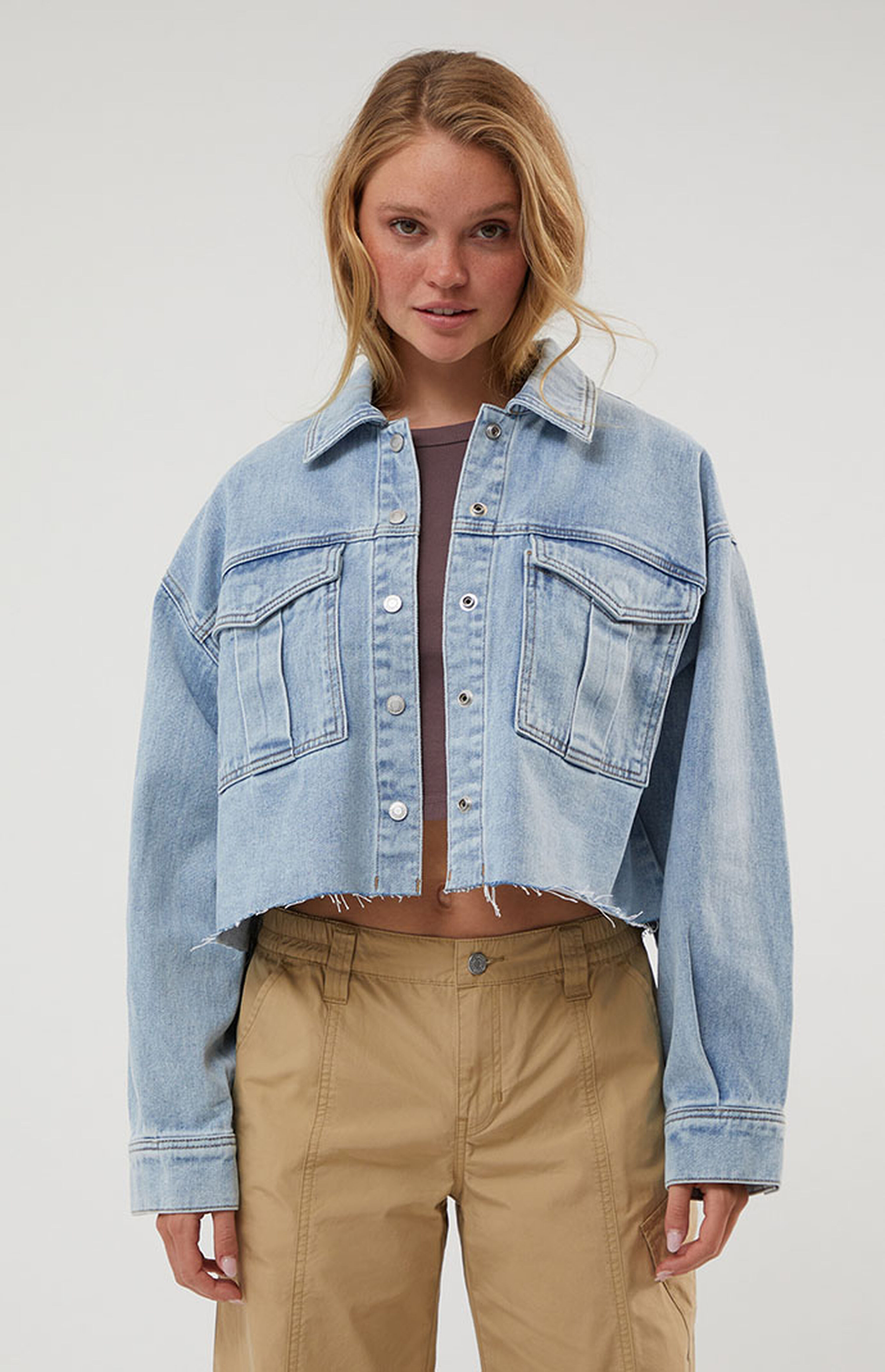 PacSun Raw Cut Denim Trucker Jacket | PacSun