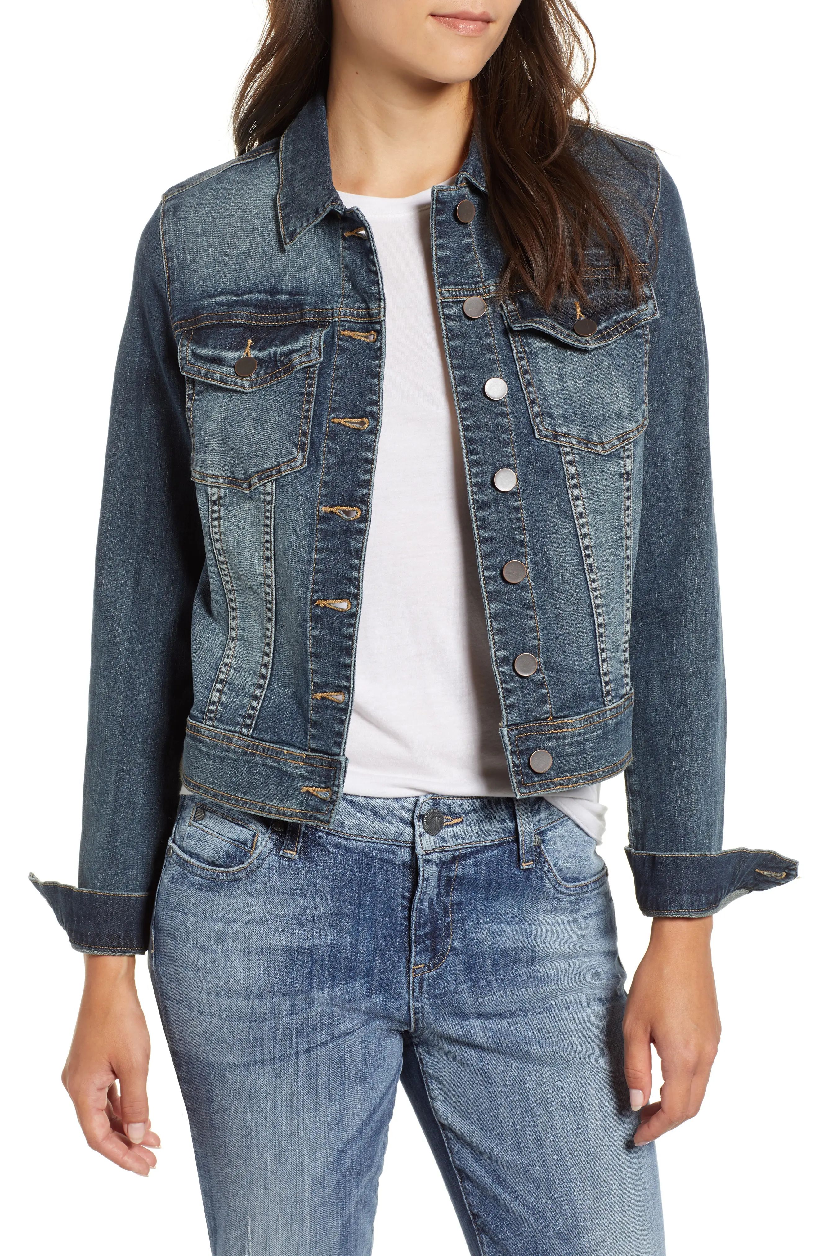 Women's Kut From The Kloth Helena Denim Jacket, Size X-Small - Blue | Nordstrom