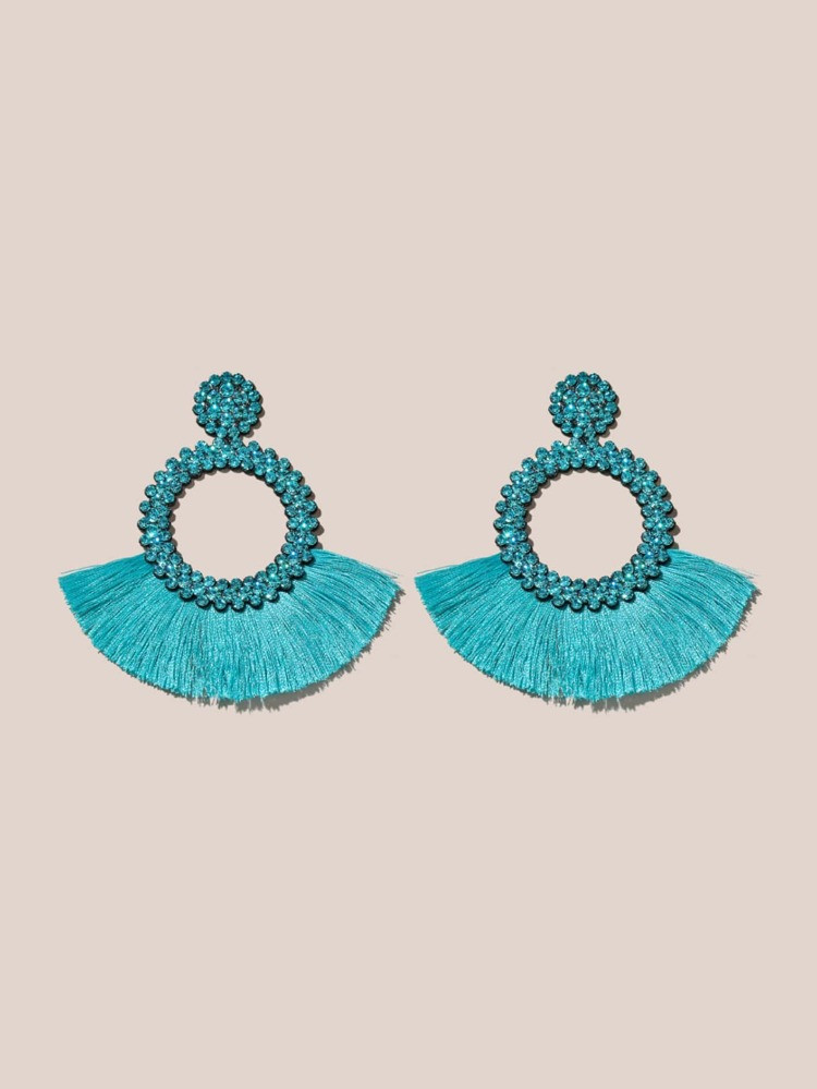 Rhinestone Decor Tassel Earrings | SHEIN