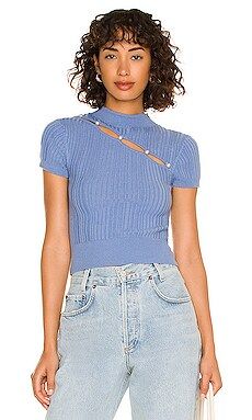 Song of Style Kylin Short Sleeve Sweater in Ocean Blue from Revolve.com | Revolve Clothing (Global)