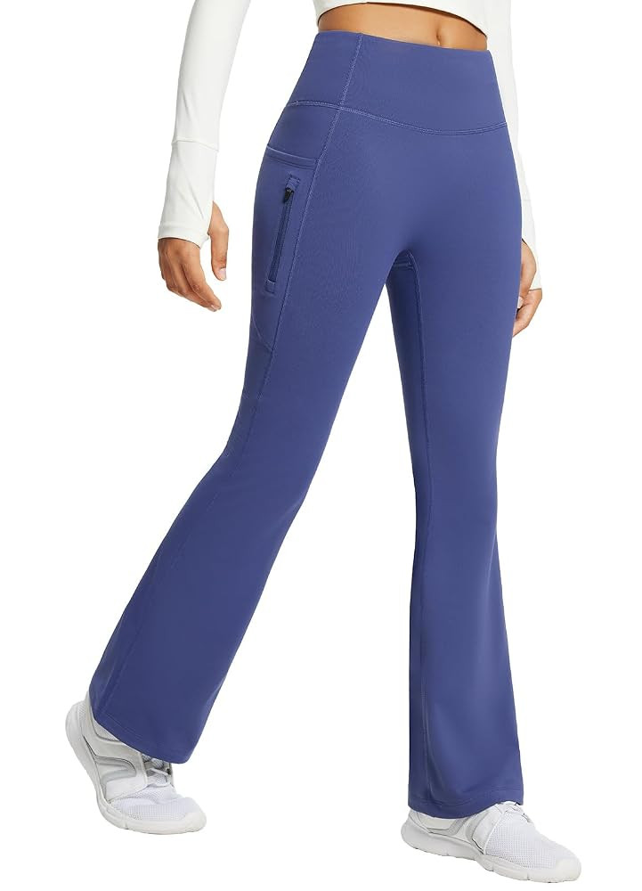 baleaf Women's Fleece Lined Pants Water Resistant Winter Thermal Warm Flare Leggings Bell Bottom ... | Amazon (US)