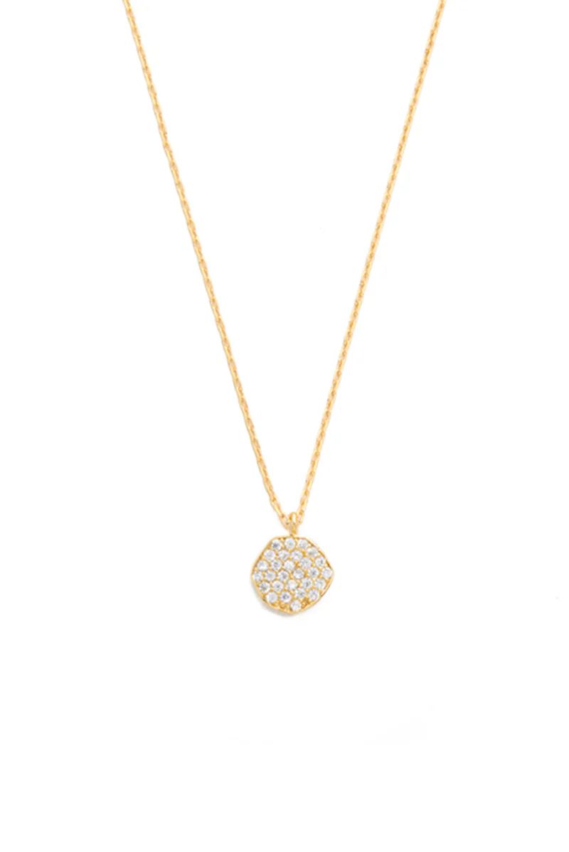 Tai Simple Chain Cz Disc Necklace | Gibson