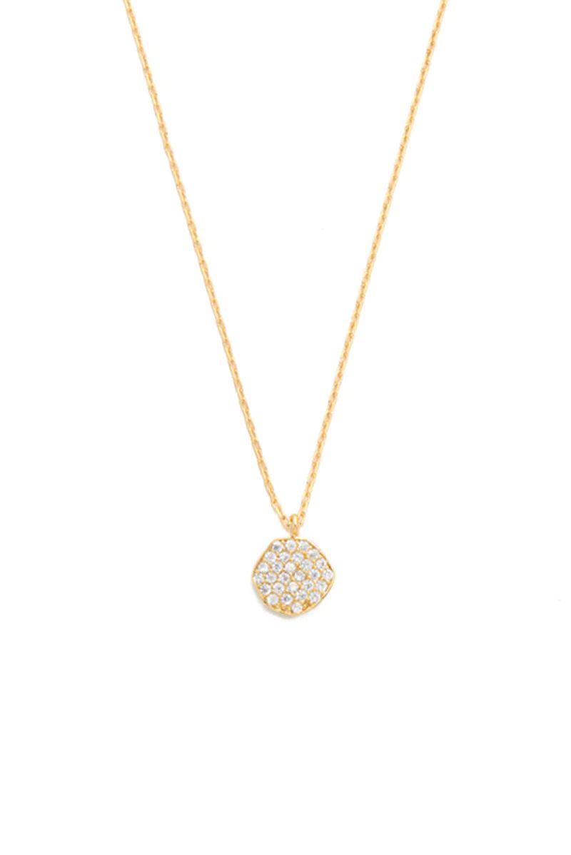 Tai Simple Chain Cz Disc Necklace | Gibson