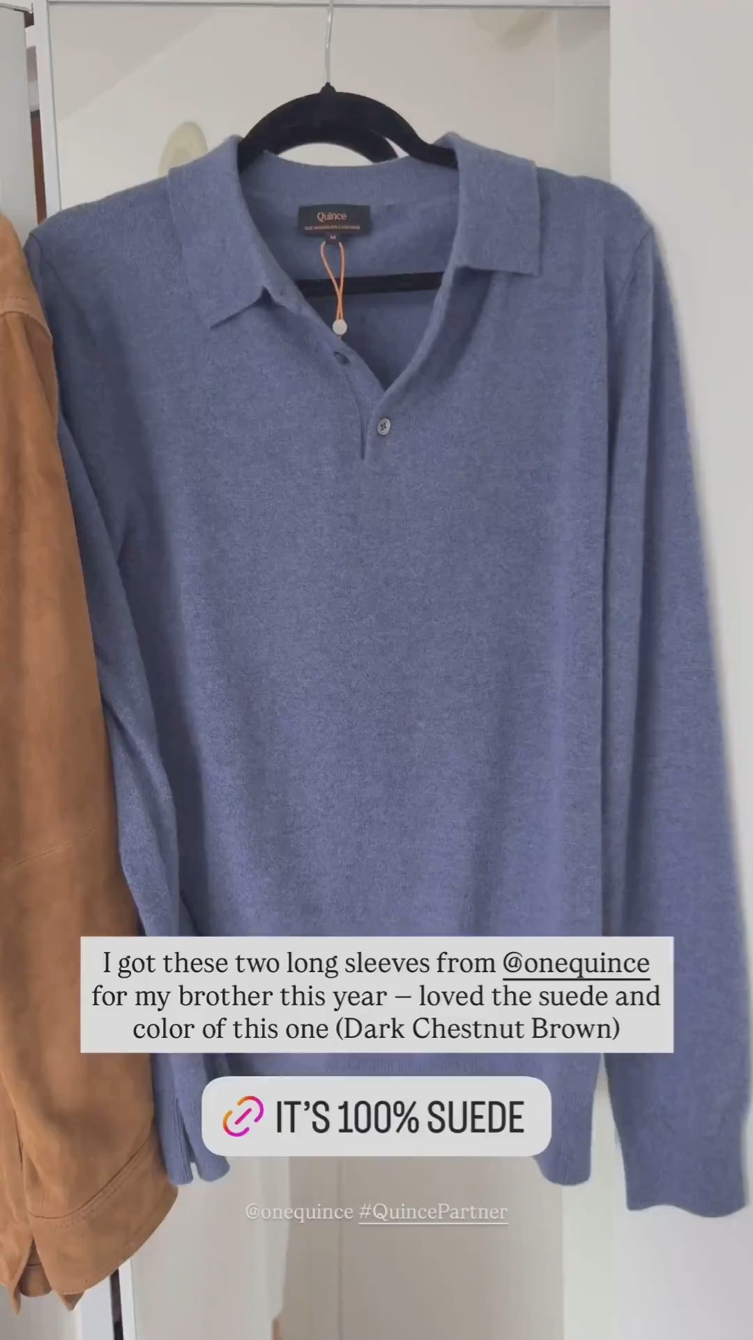I am so impressed with the sweaters from Quince! Gifting my brother this cashmere sweater in heather storm blue (100% cashmere) and this suede long sleeve in dark chestnut brown. So many color options!

#LTKMens #LTKootd #LTKGiftGuide