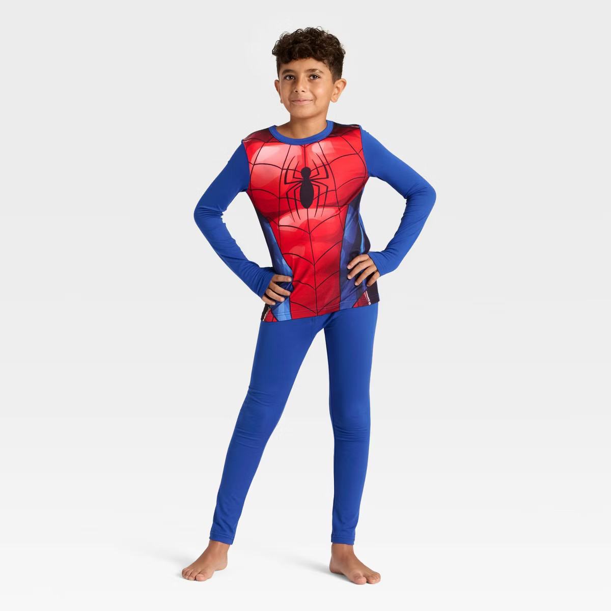Boys' Spider-Man Thermal Underwear Set - Blue | Target