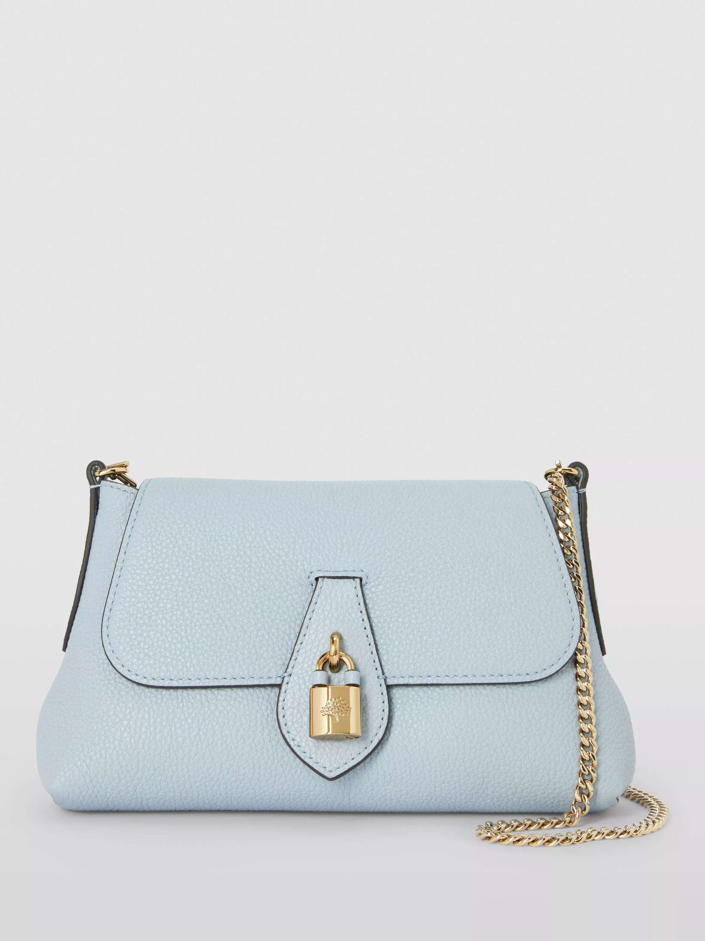 Eliza Mini Leather Chain Shoulder Bag, Poplin Blue | John Lewis (UK)